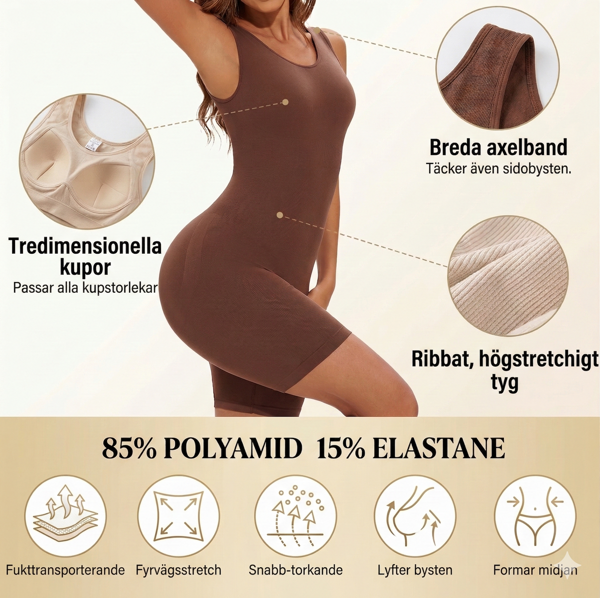 shapewear med full täckning