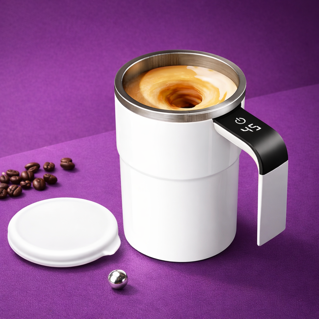 Automatisk Självrörande Mugg – Perfekt Blandning med Ett Klick