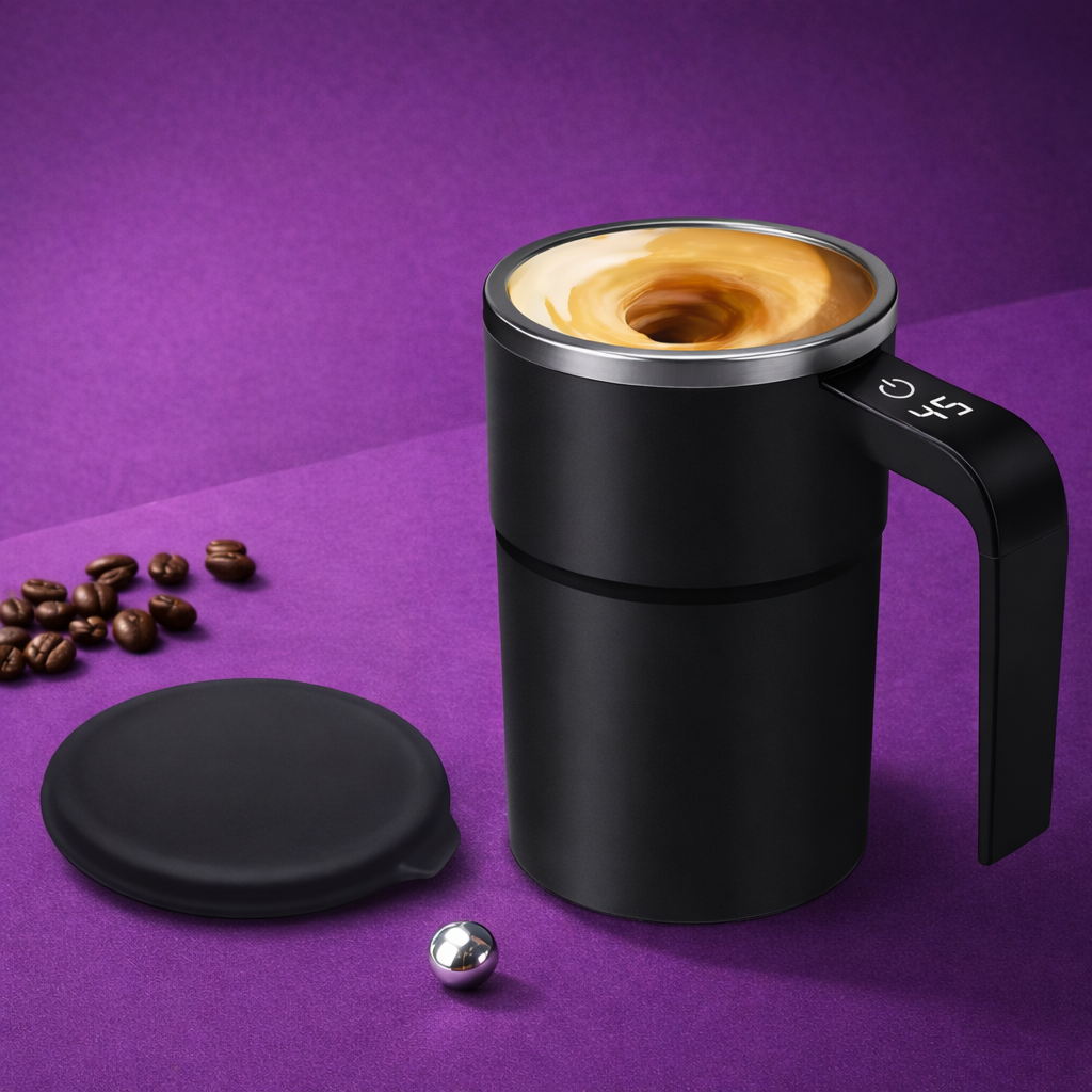 Automatisk Självrörande Mugg – Perfekt Blandning med Ett Klick