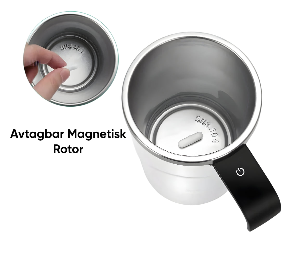 Automatisk Självrörande Mugg – Perfekt Blandning med Ett Klick