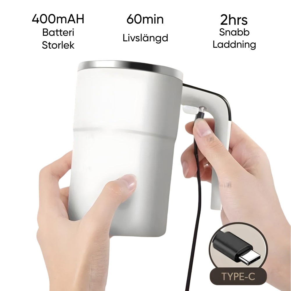 Automatisk Självrörande Mugg – Perfekt Blandning med Ett Klick