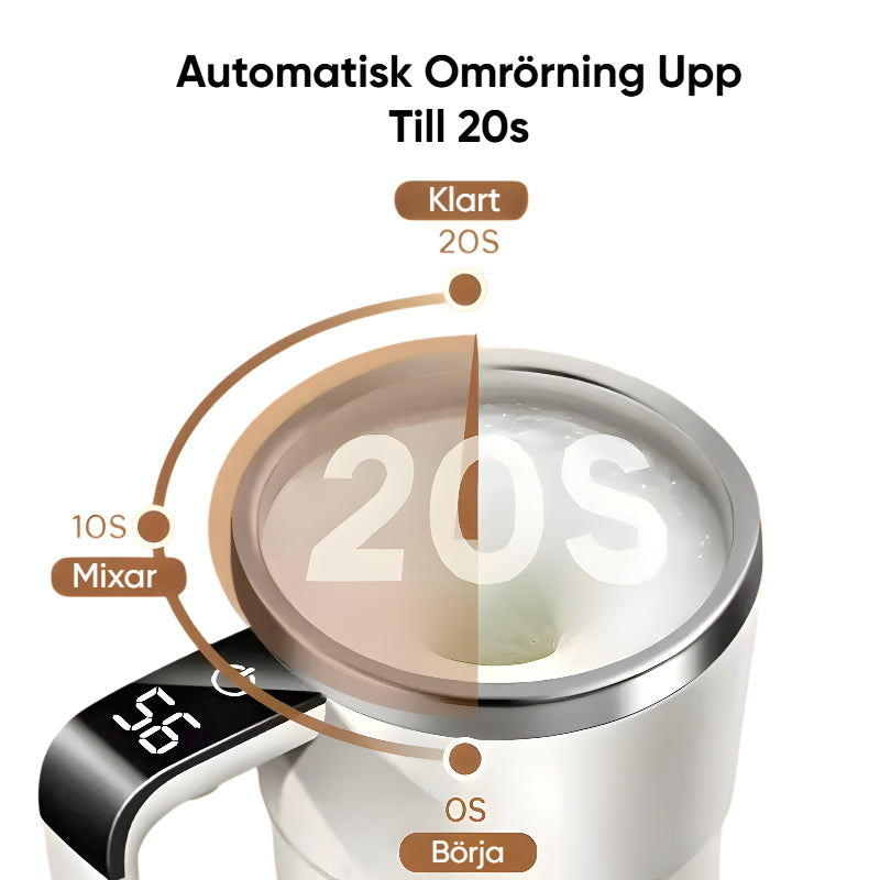 Automatisk Självrörande Mugg – Perfekt Blandning med Ett Klick