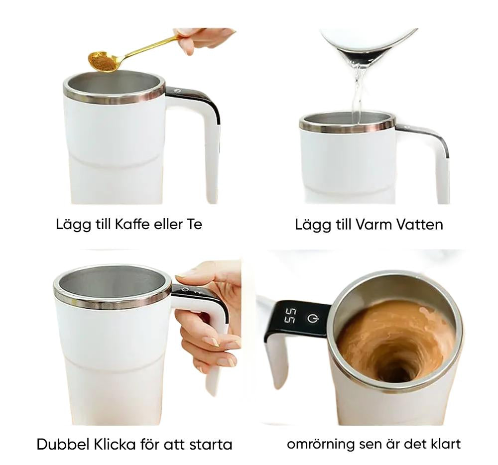 Automatisk Självrörande Mugg – Perfekt Blandning med Ett Klick